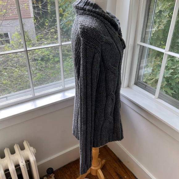 H&M mens cozy chunky cable shawl neck sweater - Picture 7 of 9